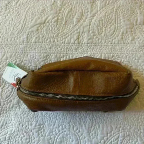 INPELL MADE IN ITALY BROWN LEATHER TOILETRY TRAVEL BAG - Never used - Picture 4 of 6